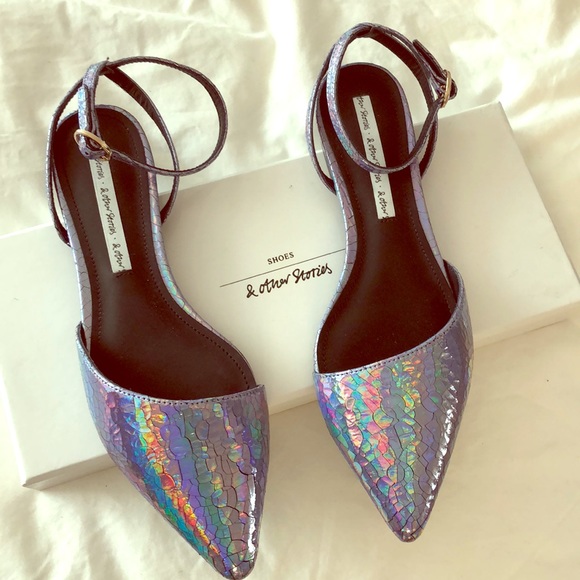& Other Stories Shoes - & Other Stories iridescent d’orsay flats